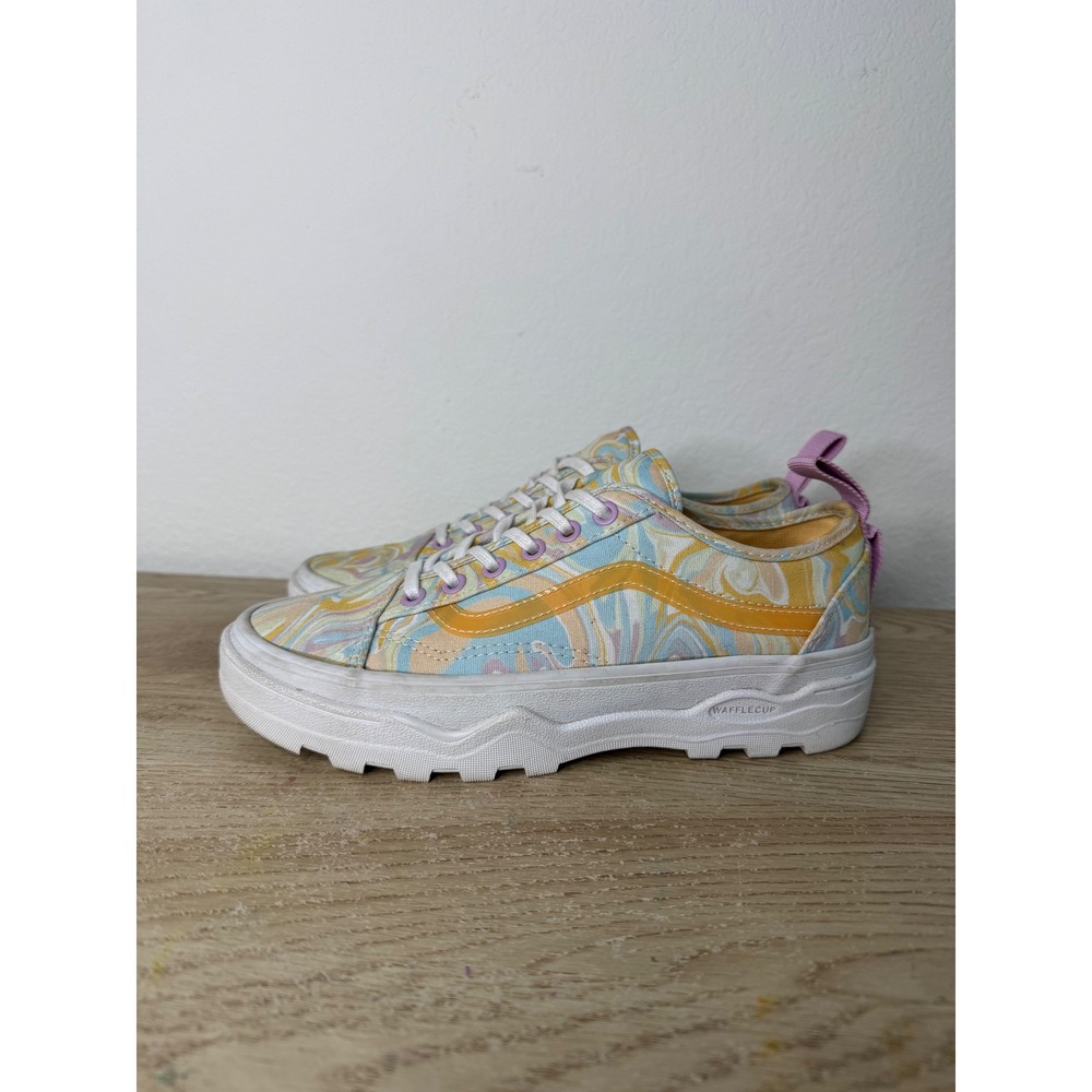 Vans Sentry Old Skool WC Pastel Marble Swirl Platform Sneakers Womens 8.5 721454